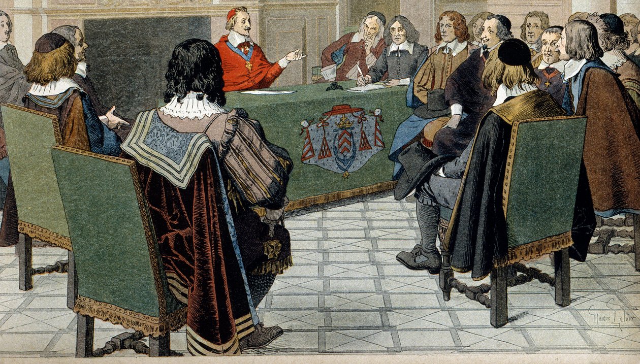 Historie Francie: Kardinál Richelieu (Armand Jean du Plessis od Maurice Leloir