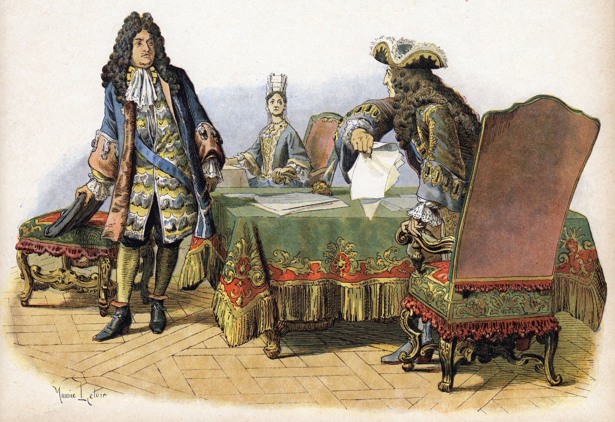 Urážka Ludvíka XIV. dit le King Soleil (král Soleil nebo Ludvík Veliký od Maurice Leloir