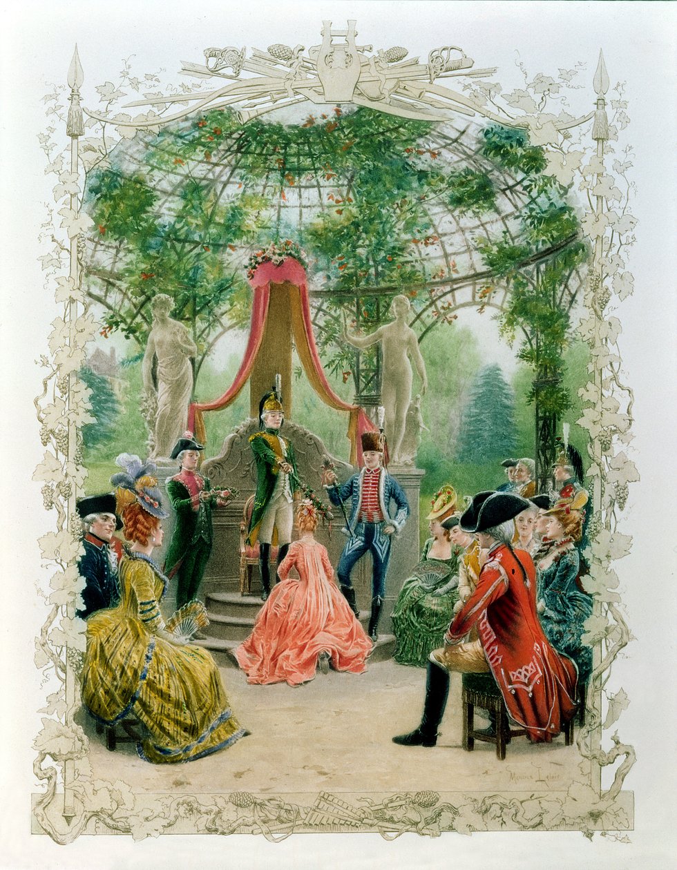 Zednářský zasvěcovací ceremoniál svobodné zednářky kolem roku 1785, 1890 od Maurice Leloir
