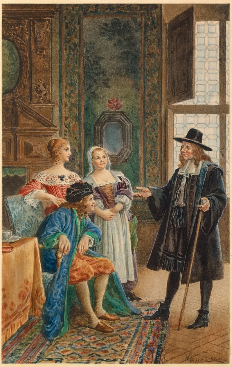 Moliere malade (ilustrace) od Maurice Leloir