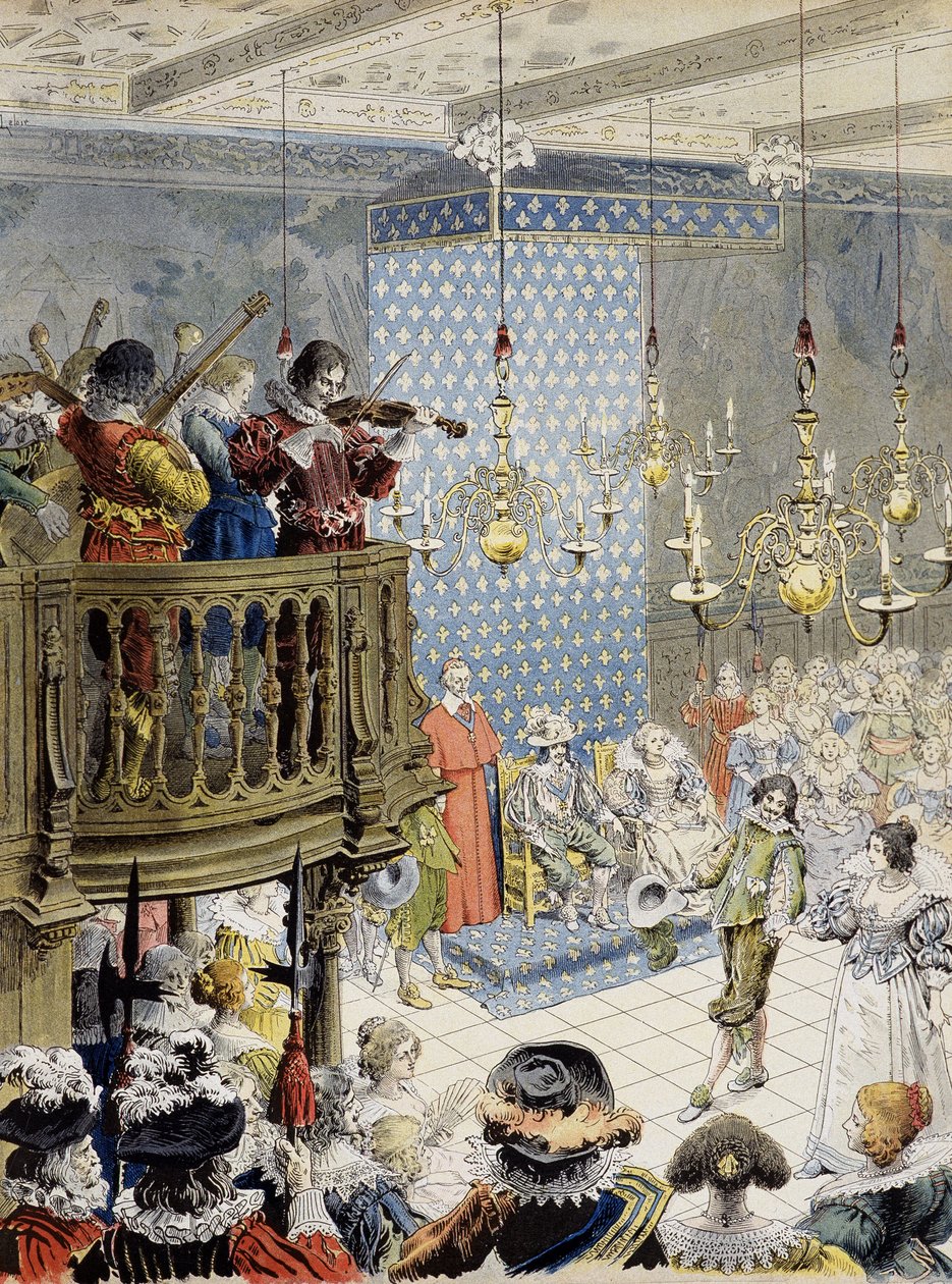 Míč na kurtu (za Ludvíka XIII.) - v „“Richelieu““ od Maurice Leloira. od Maurice Leloir