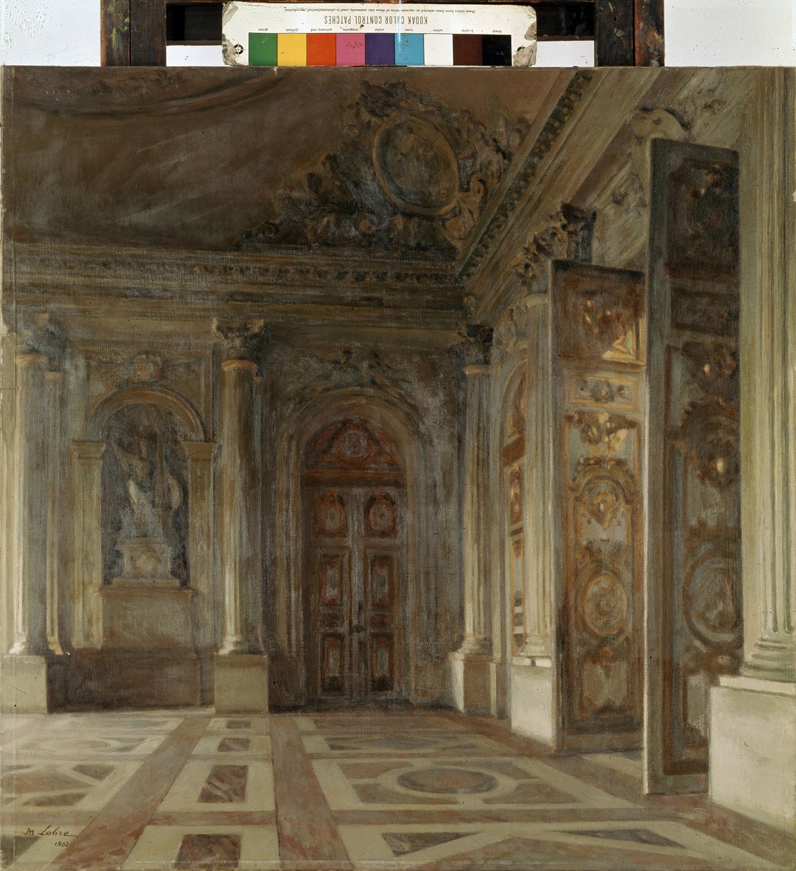Vestibul paláce ve Versailles (Vestibul v paláci Versailles). Obraz Maurice de Lobre (1862-1951) od Maurice Lobre