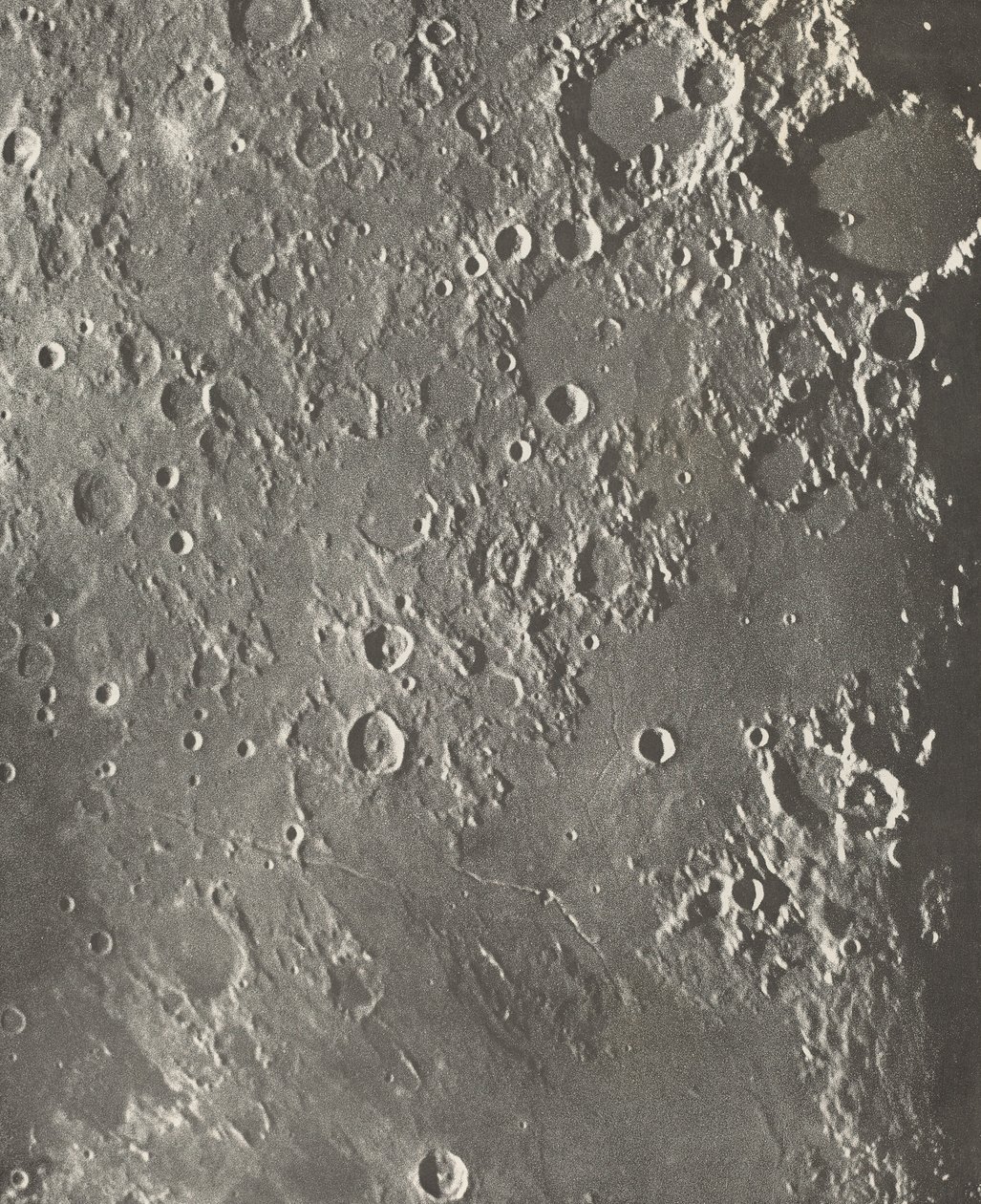 Photographie Lunaire Albategnius - Triesnecker - Manilius, 1903 od Maurice Loewy