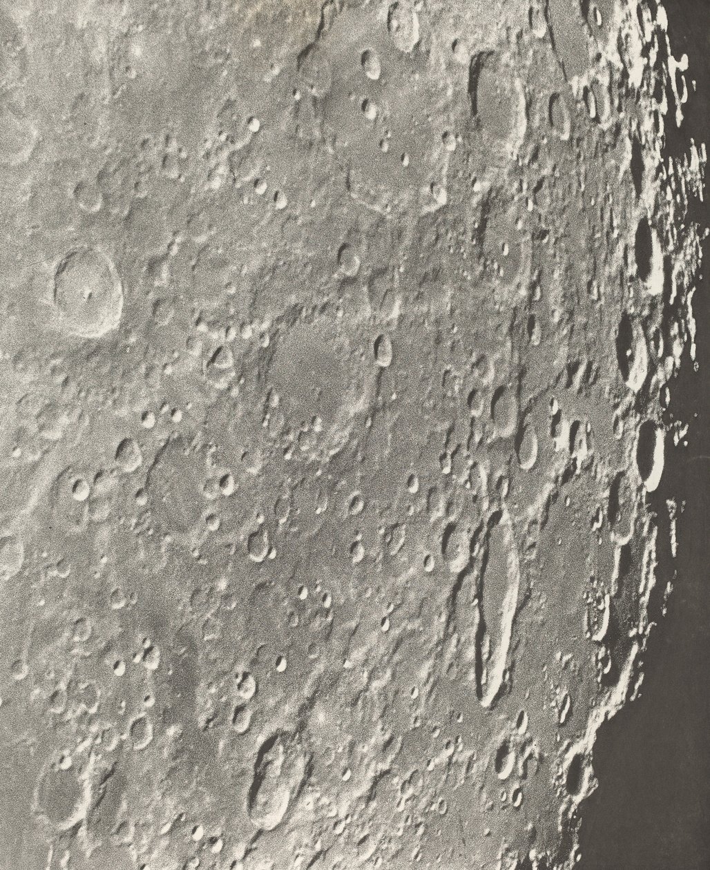 Lunární fotografie Blancanus - Tycho - Schiller, 1899 od Maurice Loewy