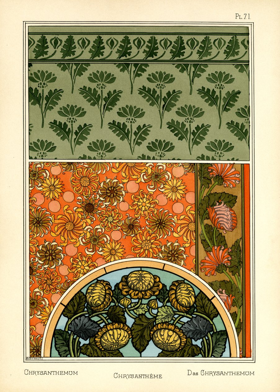 Chryzantéma (barva litho) od Maurice Pillard Verneuil