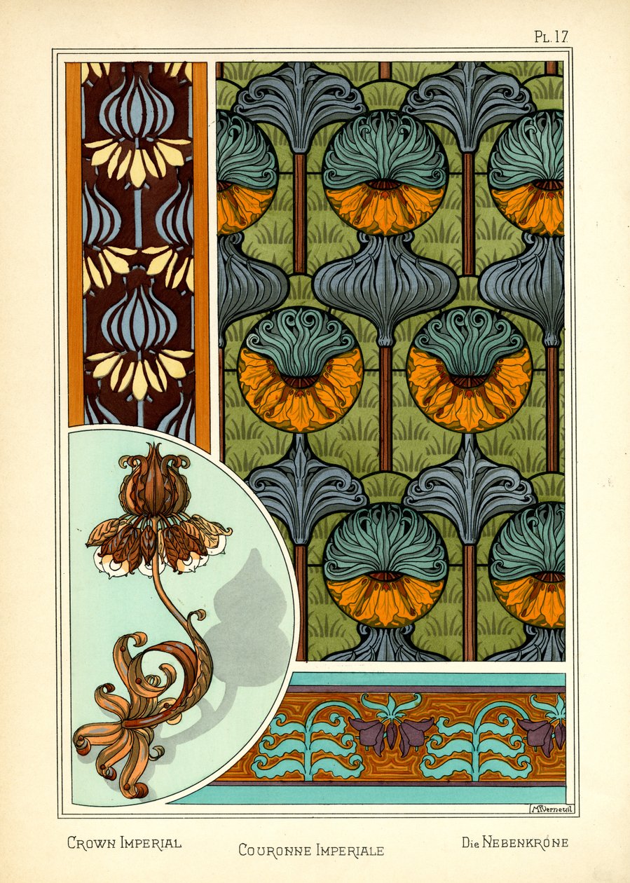 The Crown Imperial (barevné lito) od Maurice Pillard Verneuil