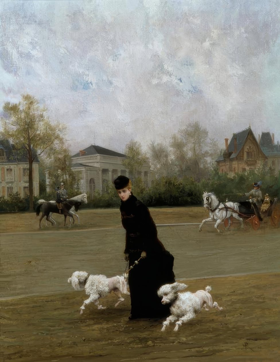 M. Poirson, Elegante au Bois de Boulogne, Paříž / Gem., 1877 od Maurice Poirson