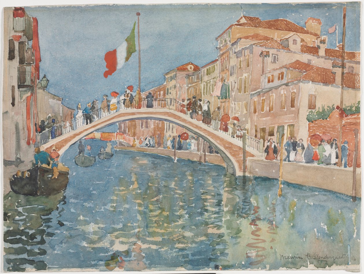 Most v Benátkách od Maurice Prendergast