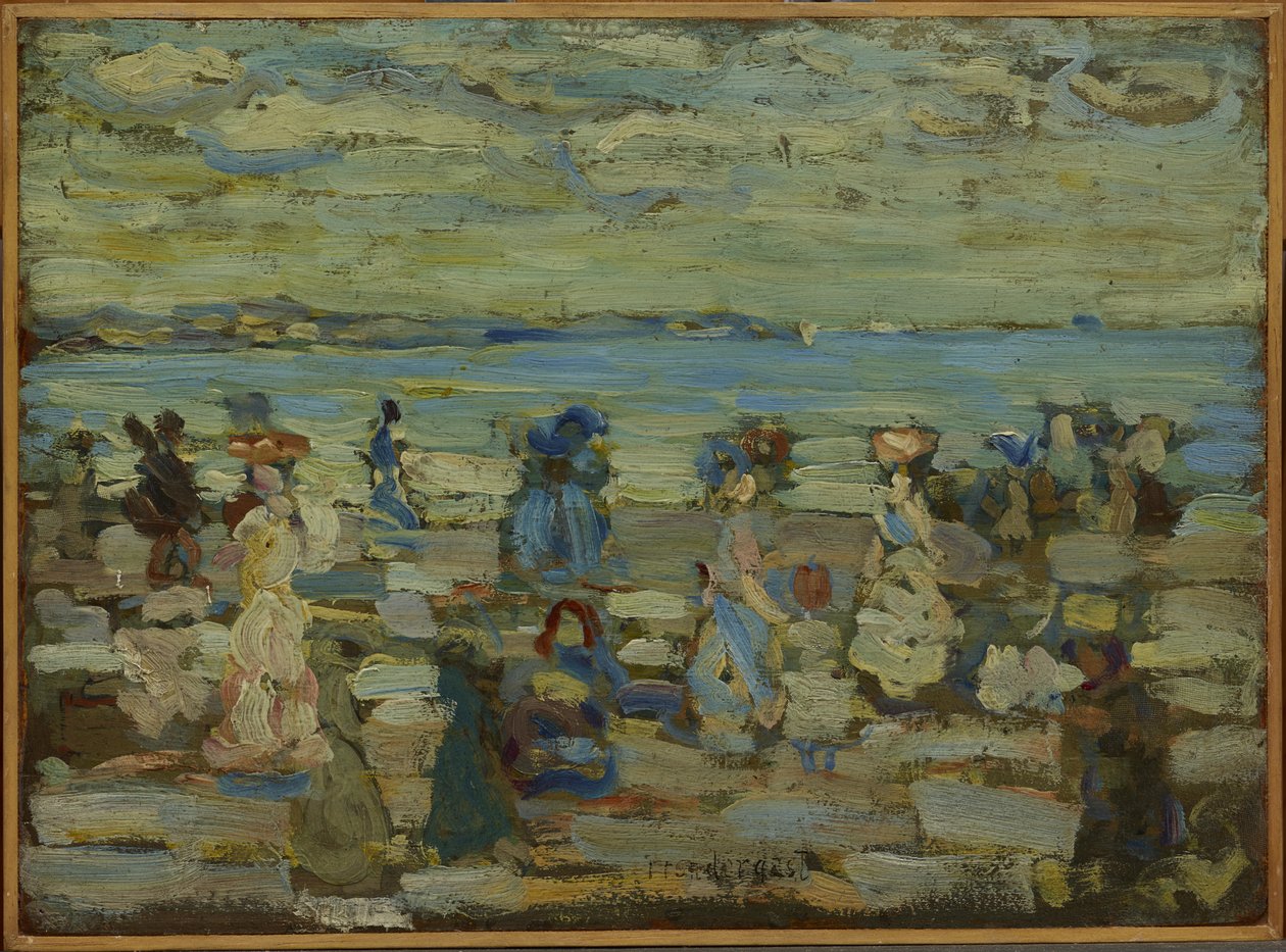 Plážová scéna od Maurice Brazil Prendergast