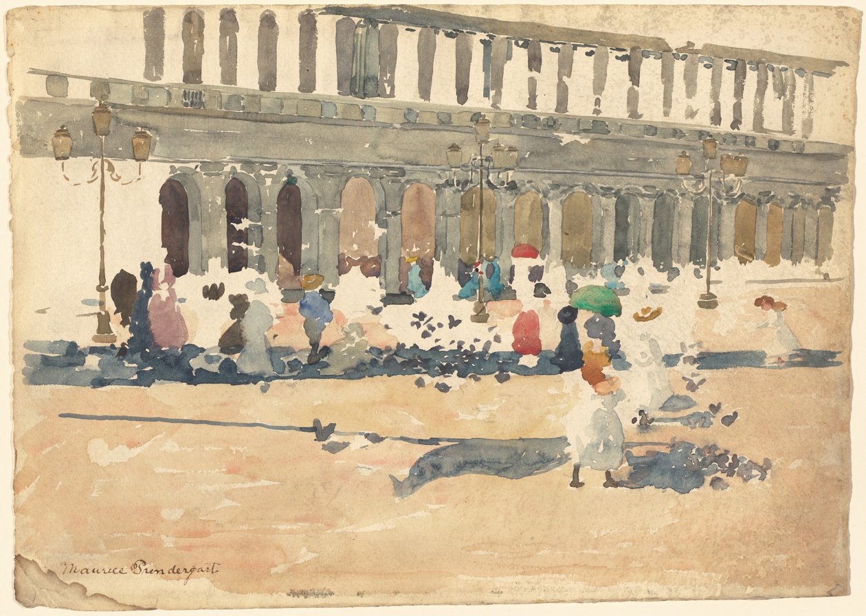 Caffè Florian v Benátkách od Maurice Brazil Prendergast