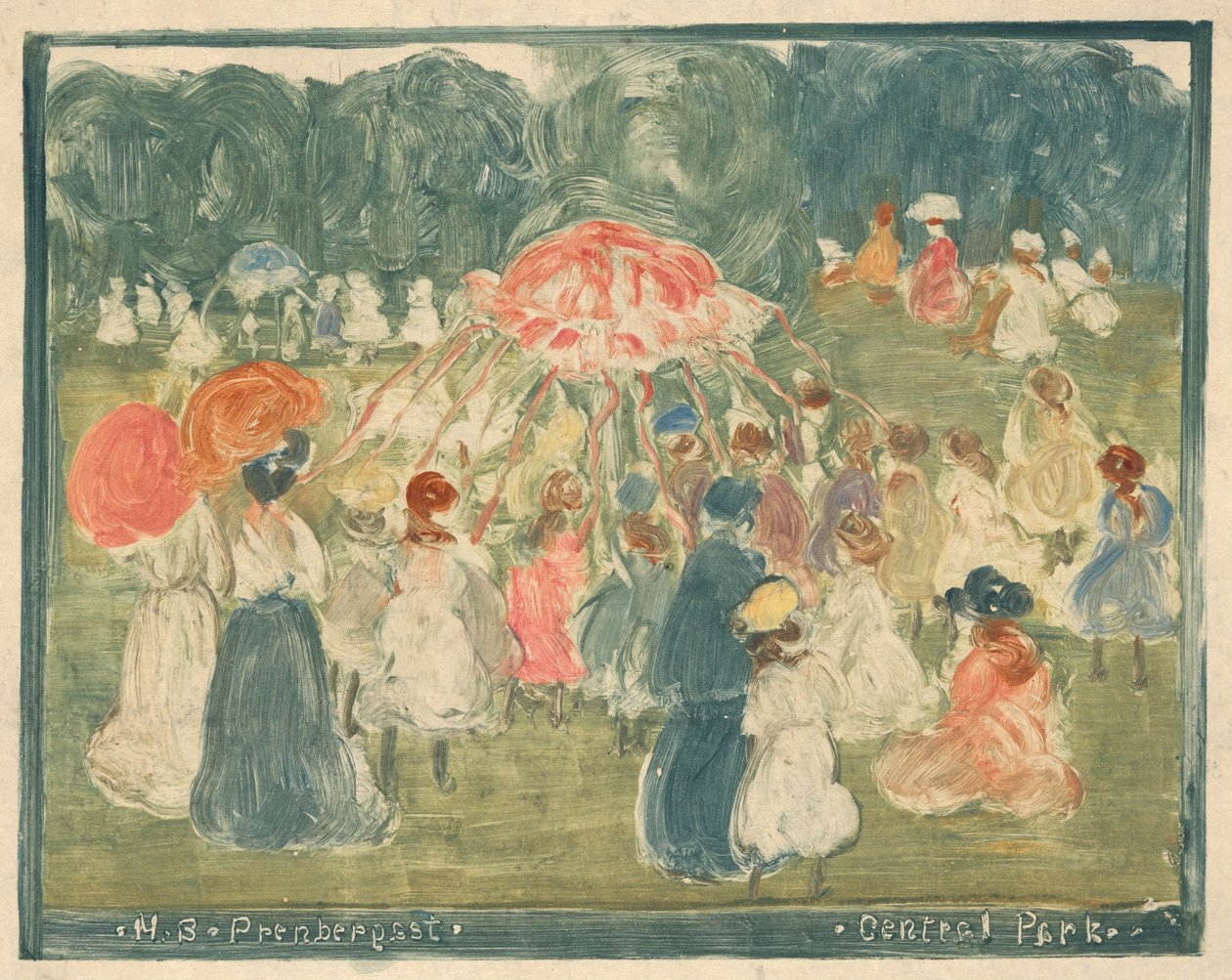 Centrální park od Maurice Brazil Prendergast