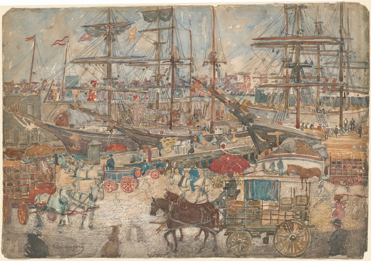 Doky, East Boston od Maurice Prendergast