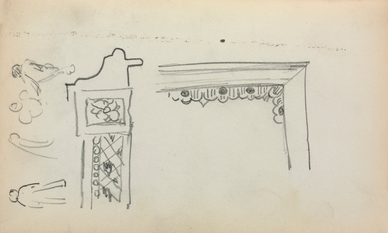 Italský skicák: (strana 199): Architektonické detaily a figury od Maurice Prendergast