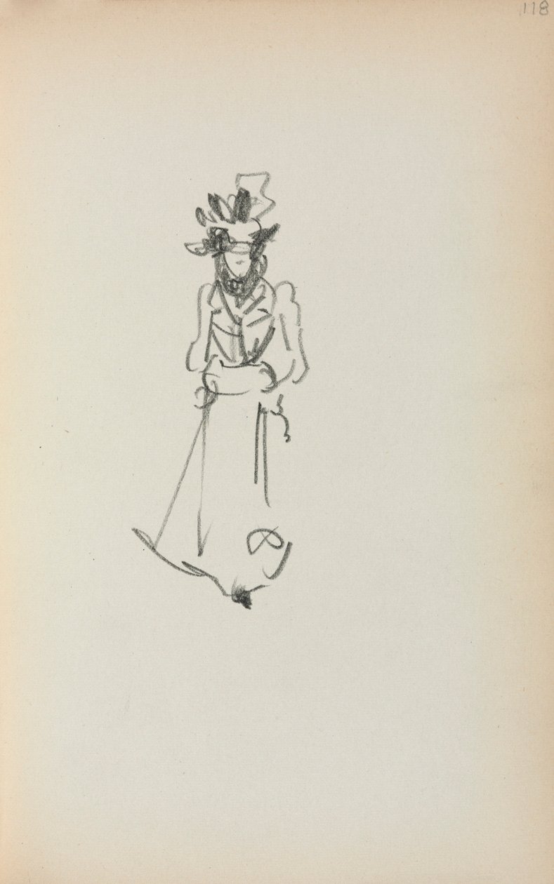 Italský skicák: Stojící žena ( strana 118) od Maurice Prendergast