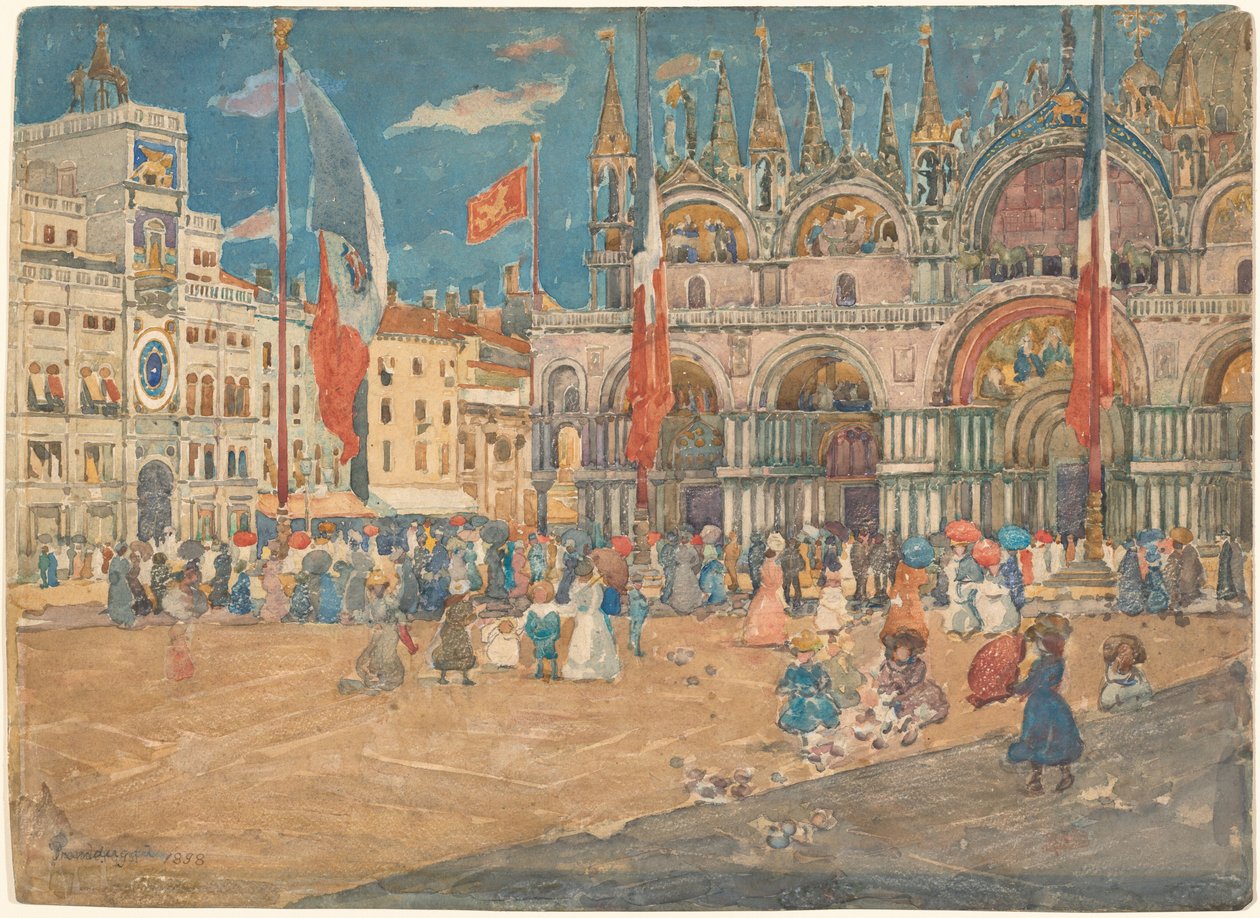 náměstí svatého Marka od Maurice Brazil Prendergast