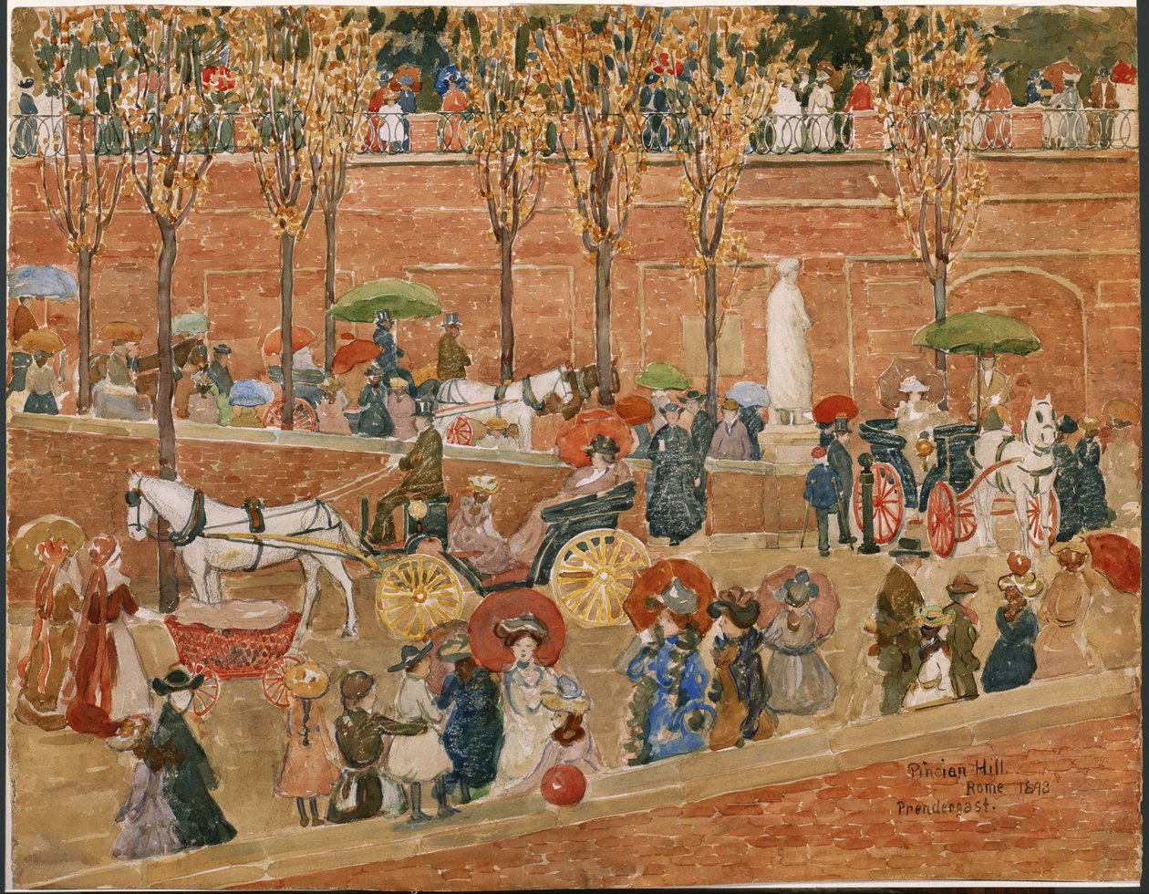Pahorek Pincio, Řím od Maurice Prendergast