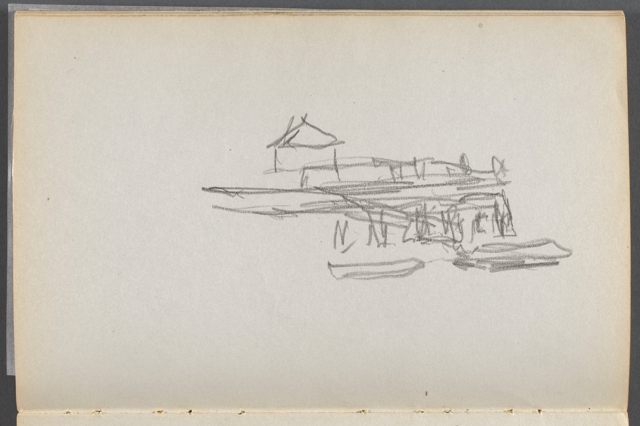 Skicář, The Dells, č. 127, strana 060: Dock od Maurice Prendergast