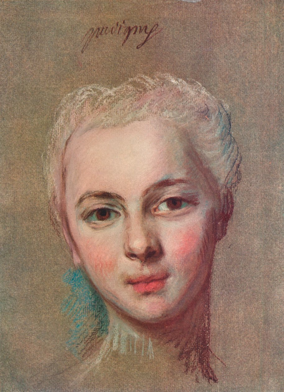 Mademoiselle Puvigny, c1749 od Maurice Quentin de La Tour