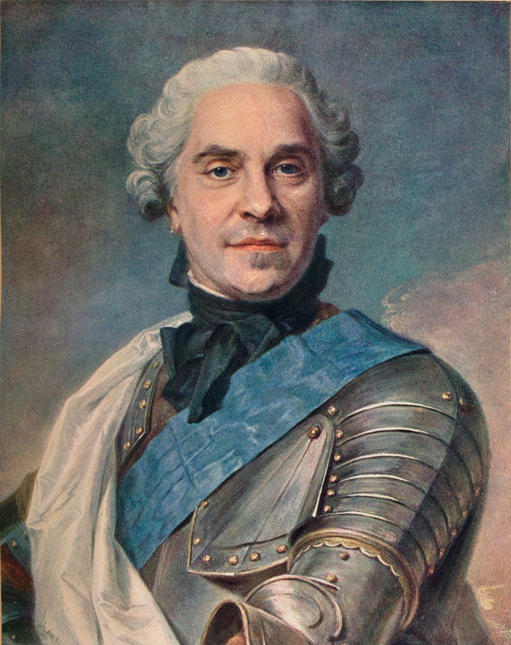 Maršál Saska, c1748 od Maurice Quentin de La Tour
