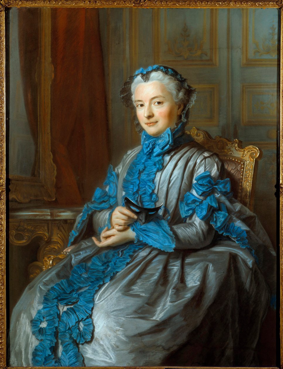 Portrét dámy z Rieux Malba Maurice Quentina Delatour dit Quentin De La Tour nebo Quentin De Latour (1704-1788) 1742 Paříž, Musee Cognacq Jay od Maurice Quentin de La Tour