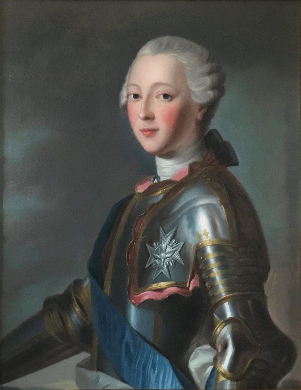 "Portrét Louise-Jeana-Marie de Bourbon, vévody z Penthièvre od Maurice Quentin de La Tour