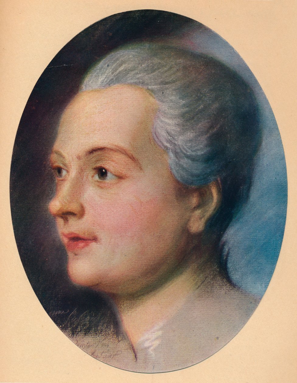 Portrét dámy, c1751 od Maurice Quentin de La Tour
