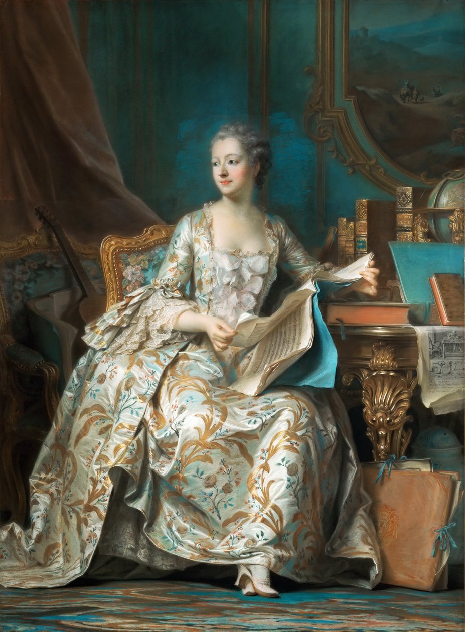 Portrét markýze de Pompadour 1721-1764 od Maurice Quentin de La Tour