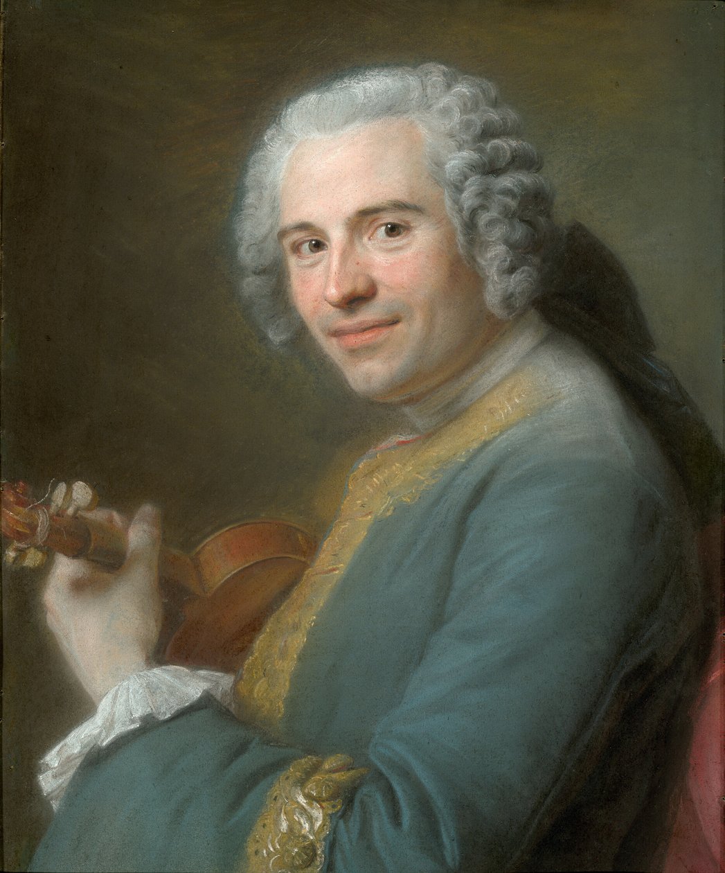 Portrét Jeana-Josepha Cassanéa de Mondonville od Maurice Quentin de Latour