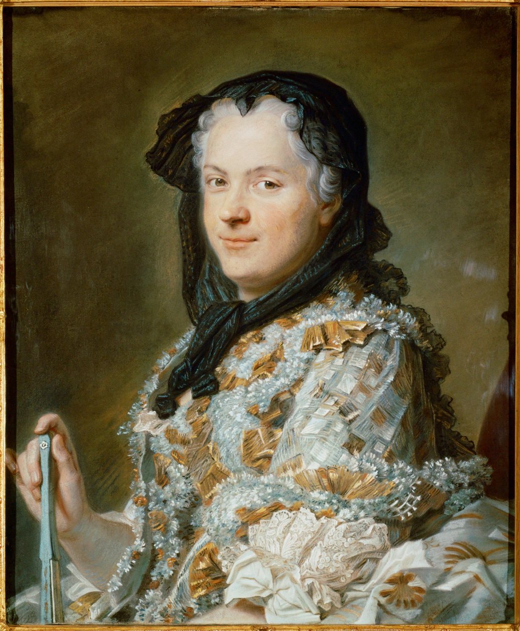 Královna Marie Leczinská, manželka Ludvíka XV... od Maurice Quentin de La Tour