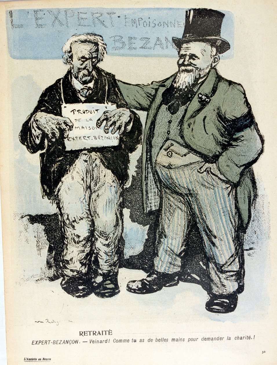 Karikatura v Talíři másla od Maurice Radiguet
