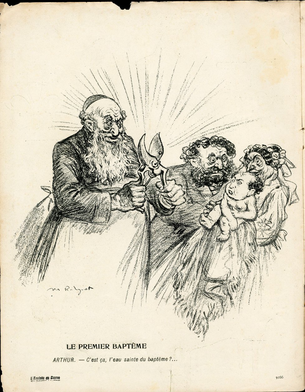 Máslový talíř, číslo 185, satirické barvy od Maurice Radiguet