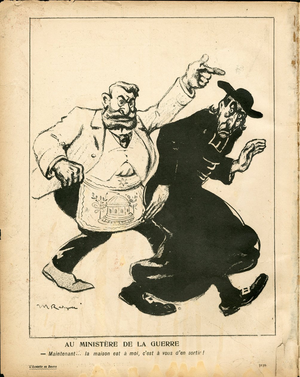 Máselný talíř, číslo 188, satirické barvy od Maurice Radiguet