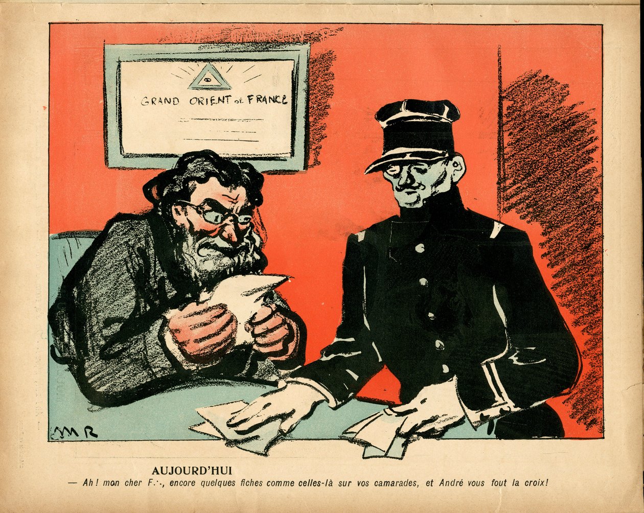 Máselný talíř, číslo 188, satirické barvy od Maurice Radiguet