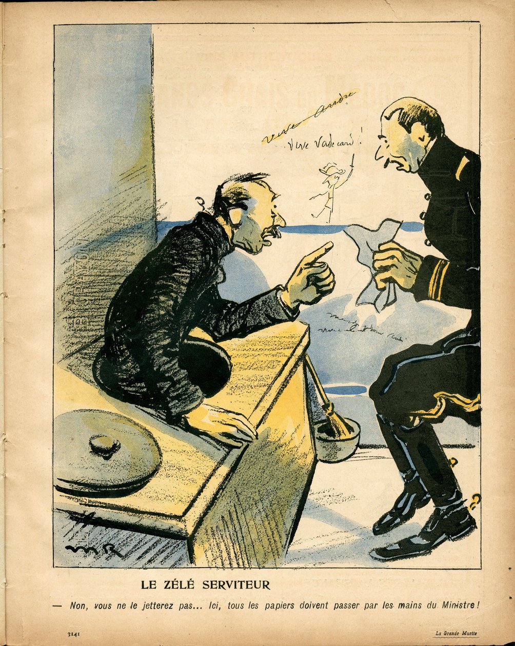 Máselný talíř, číslo 188, satirické barvy od Maurice Radiguet