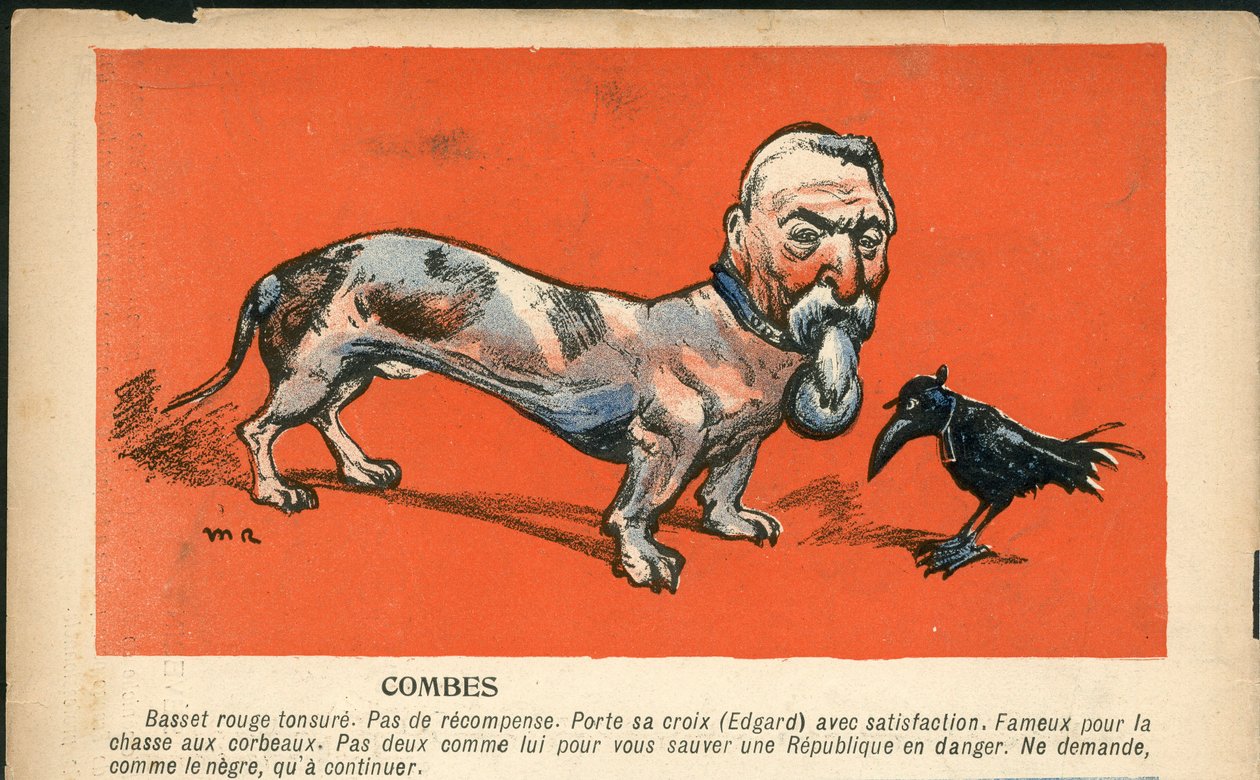 Máslový talíř, číslo 191, satirické barvy od Maurice Radiguet