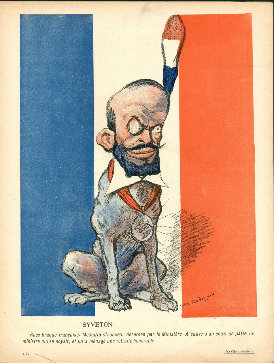 Máslový talíř, číslo 191, satirické barvy od Maurice Radiguet