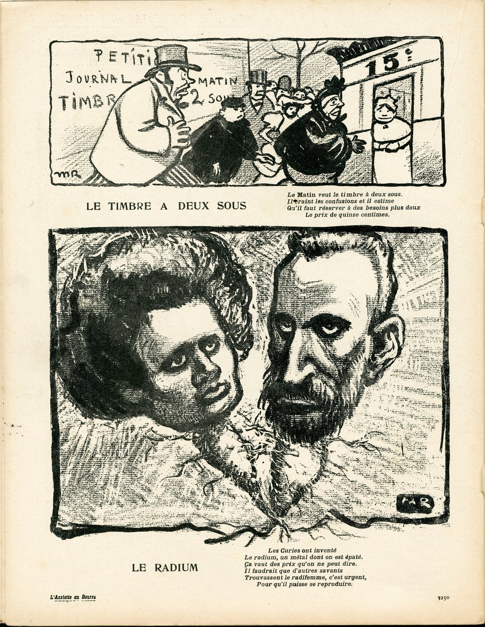 Máslový talíř, číslo 195, satirické barvy od Maurice Radiguet