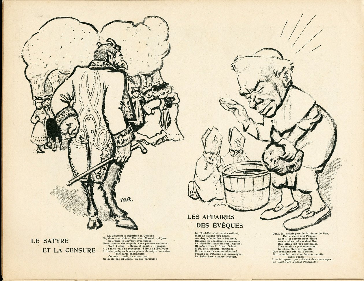 Máslový talíř, číslo 195, satirické barvy od Maurice Radiguet
