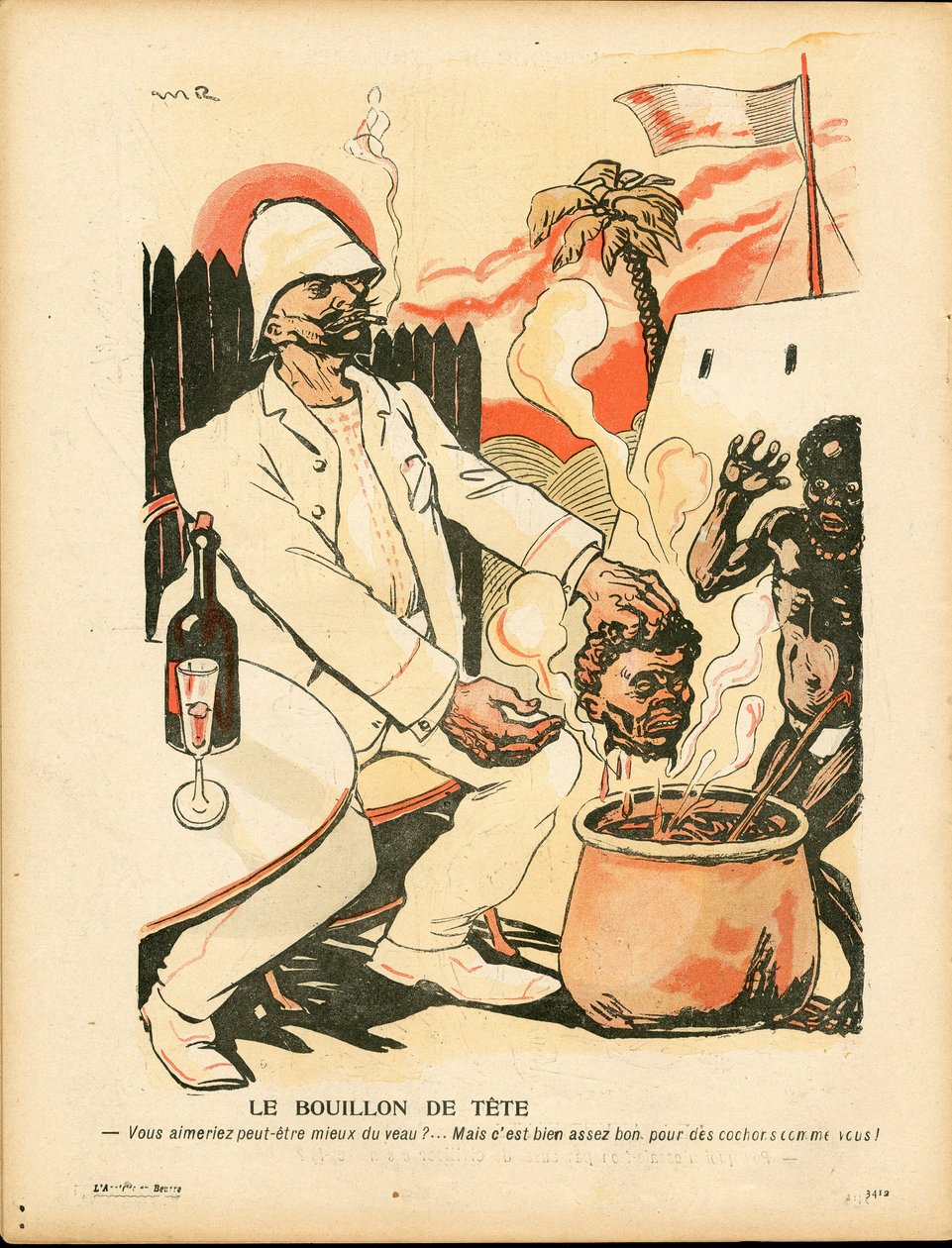 Máslový talíř, číslo 206, satirické barvy od Maurice Radiguet