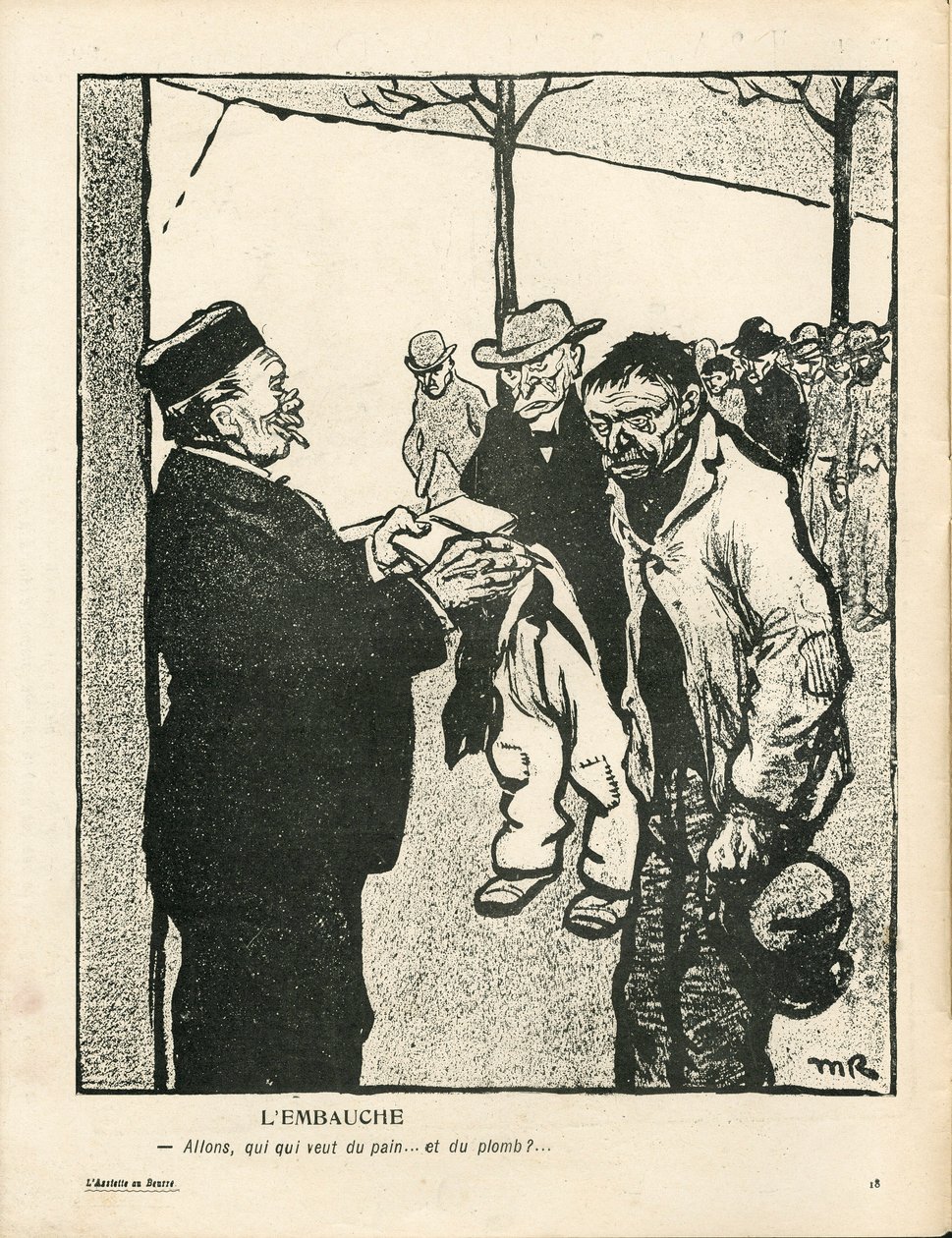 Máslový talíř, číslo 210, satirické barvy od Maurice Radiguet