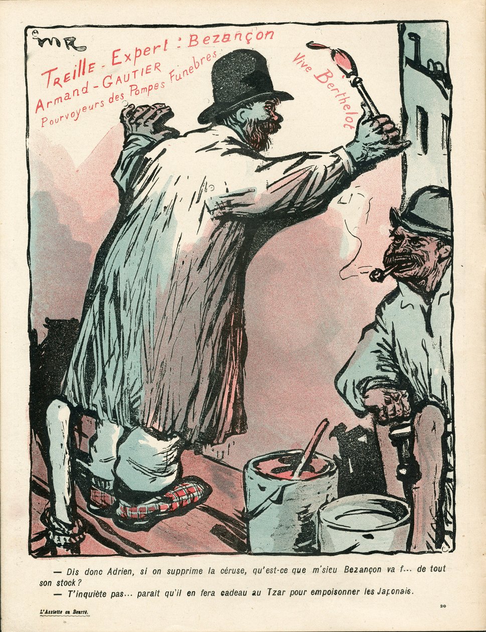 Máslový talíř, číslo 210, satirické barvy od Maurice Radiguet