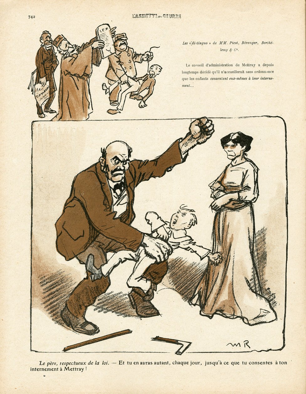 Máslový talíř, číslo 411, satirické barvy od Maurice Radiguet