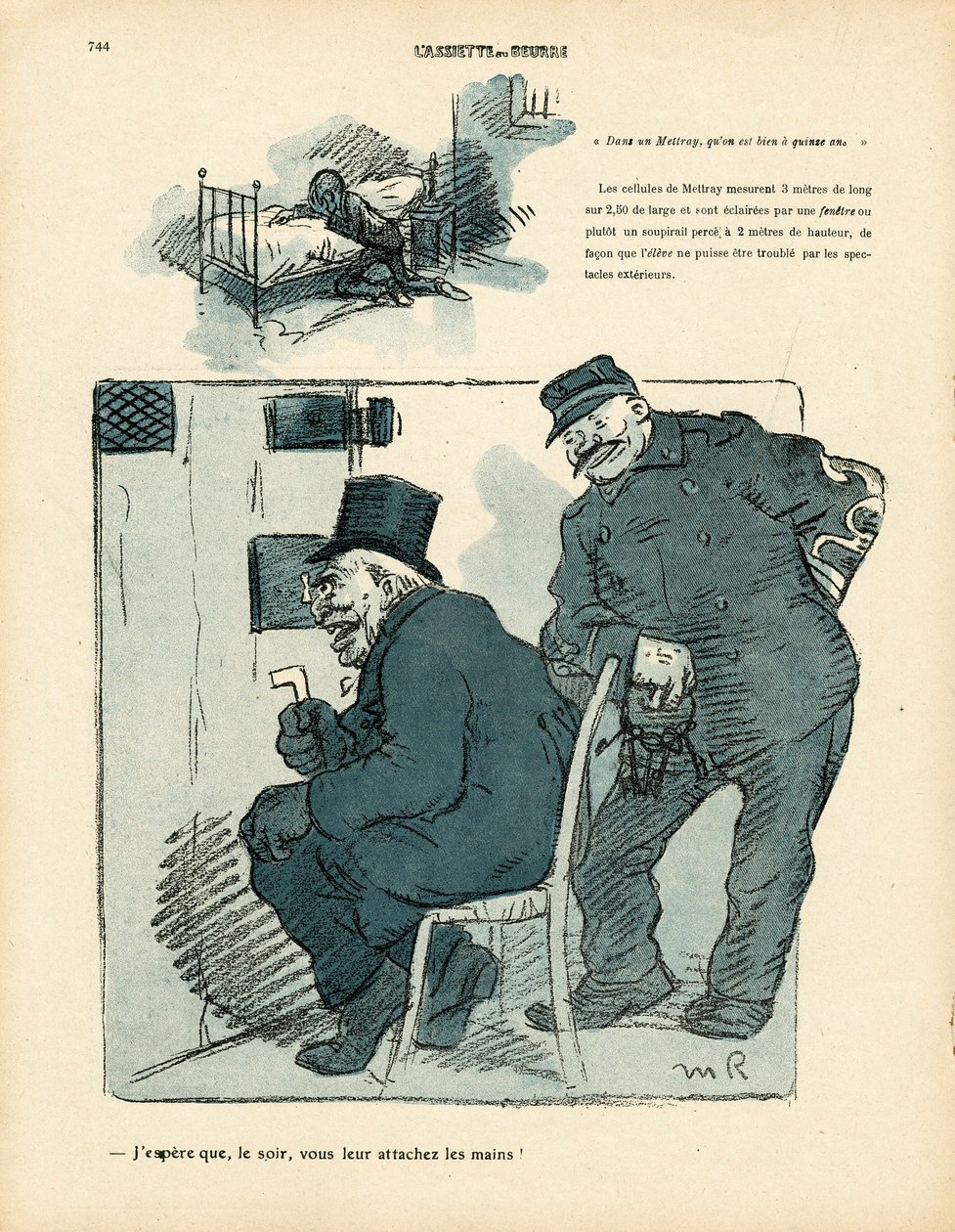Máslový talíř, číslo 411, satirické barvy od Maurice Radiguet