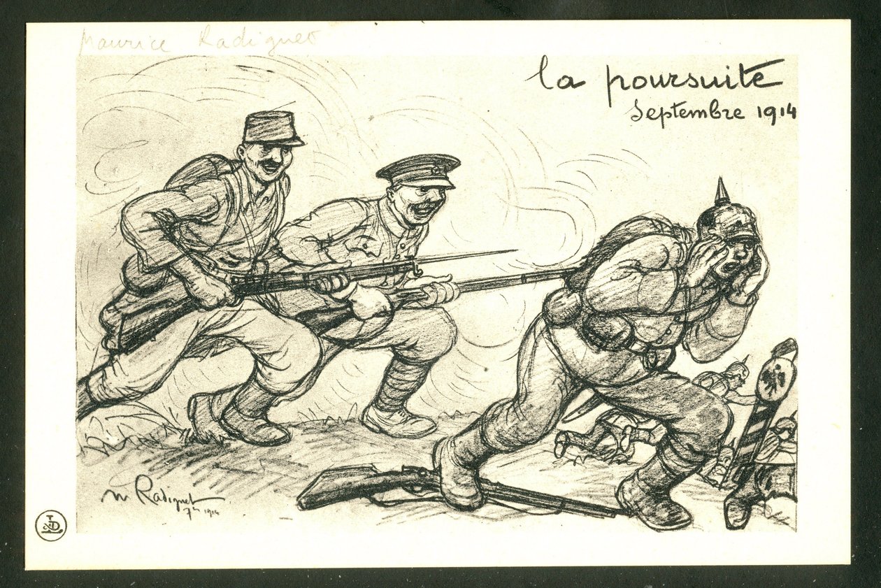 Pohlednice, satirický v ČB od Maurice Radiguet
