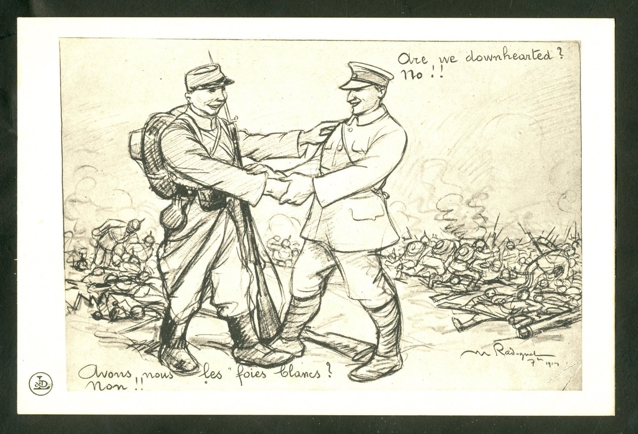 Pohlednice, satirický v ČB od Maurice Radiguet