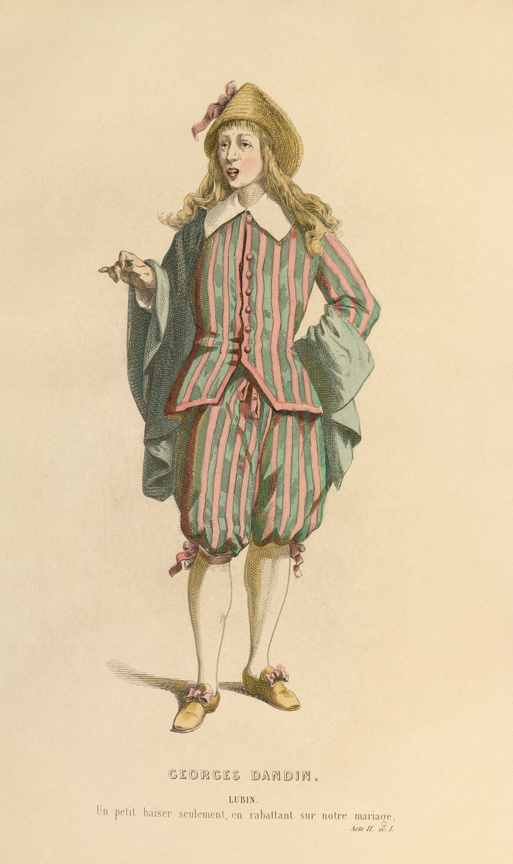 Kostým pro roli Lubina, asi 1868 (rytina) od Maurice Sand