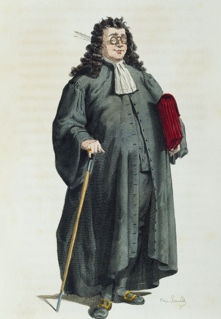 Notář nebo právník v roce 1725, Maurice Sand (1823-1889) od Maurice Sand