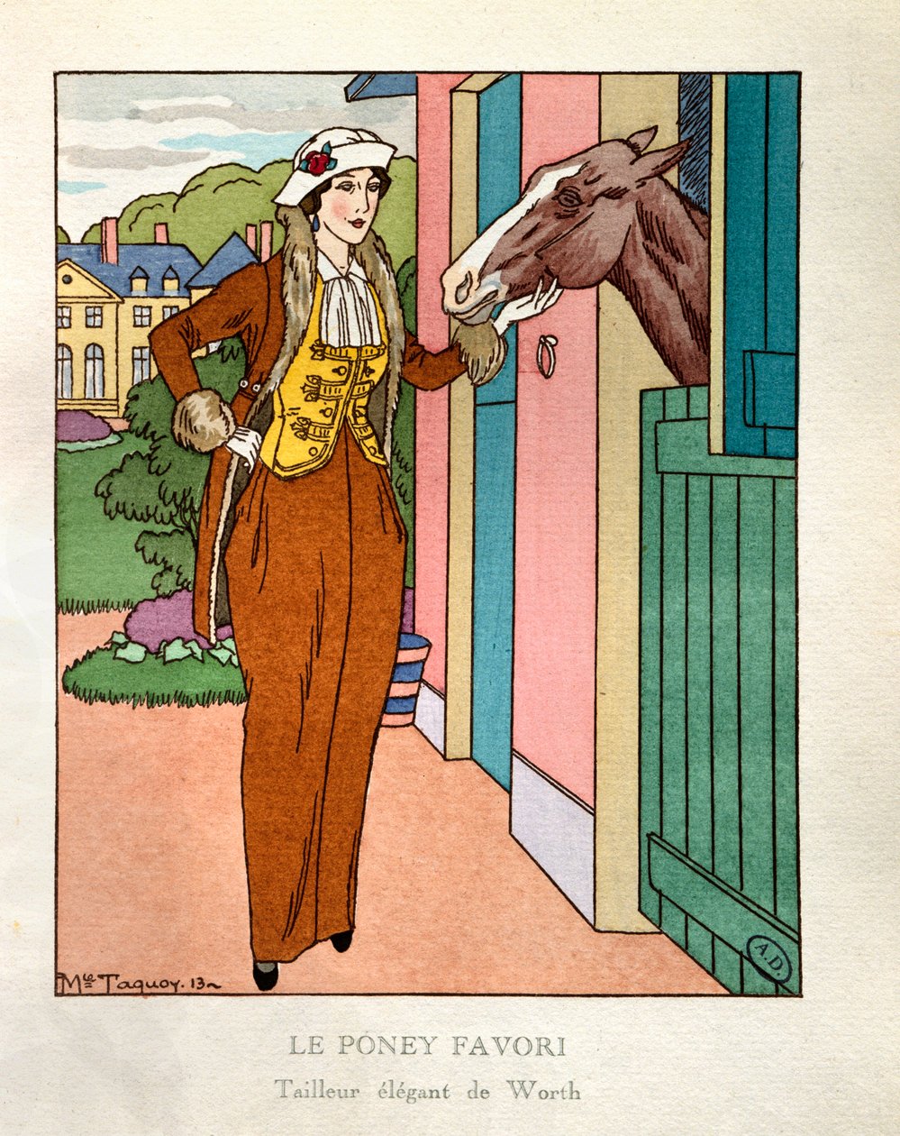 Oblíbený poník. Pařížská móda: Frederic Worth (1825-1895). od Maurice Taquoy