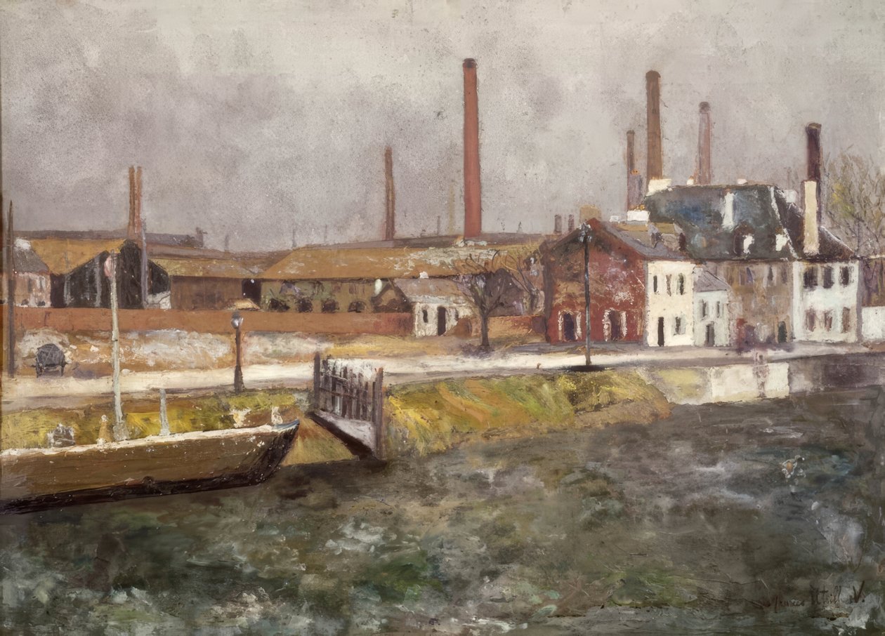 Kanál Saint-Denis od Maurice Utrillo