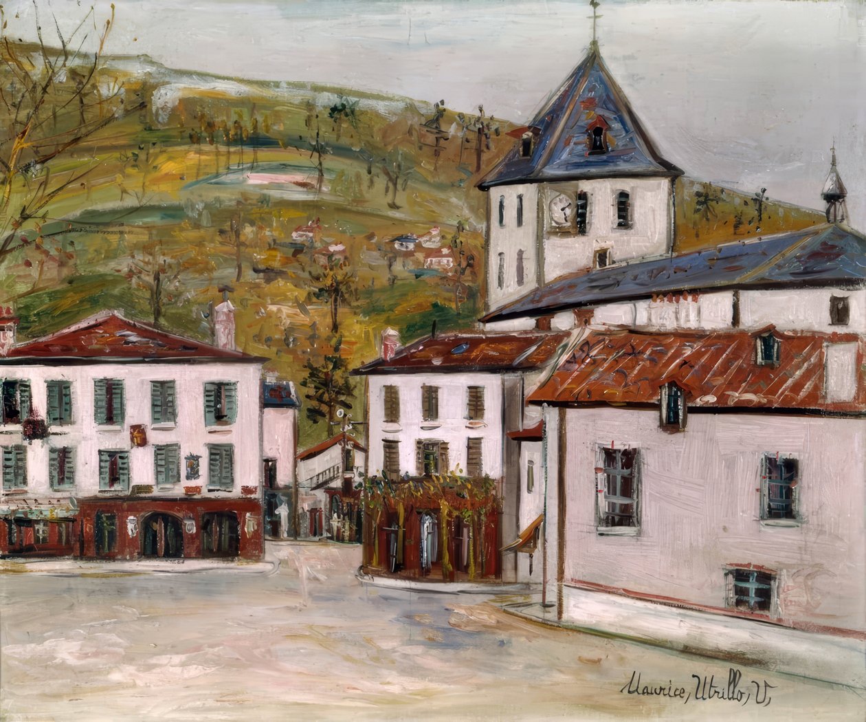 kostelní náměstí od Maurice Utrillo